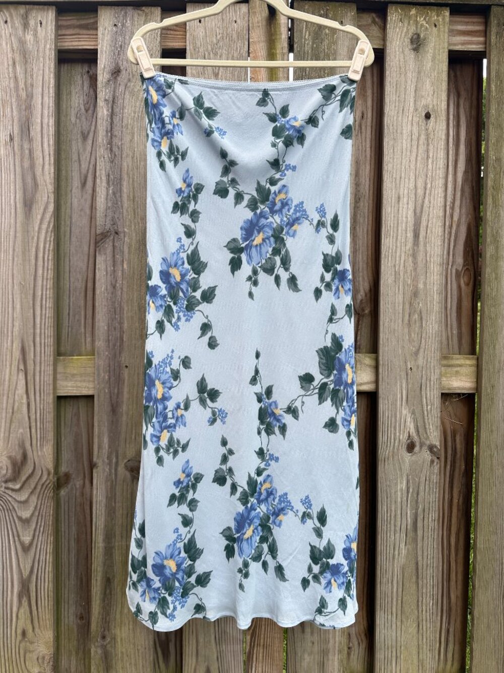 Reformation Layla Midi Skirt Fresh Air Blue Floral 8 - Picture 2 of 8